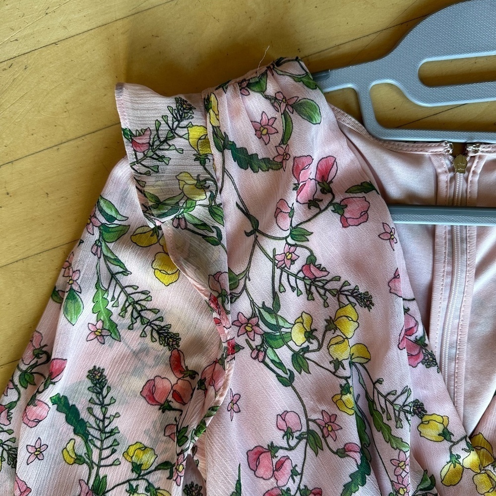 NEW Tommy Hilfiger Pink floral faux wrap dress, 2, D - Picture 9 of 9